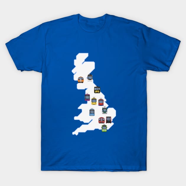 Metro and Light Rail of Britain (Geographic) T-Shirt by charlie-care